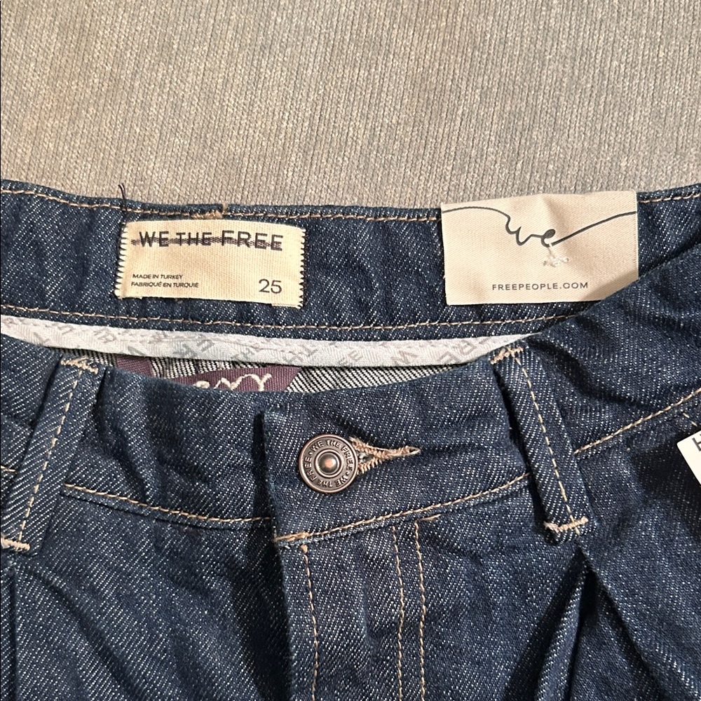 WE THE FREE CRVY Antonia Culottes Crop Denim sz 25 NWT Free People - Picture 4 of 9